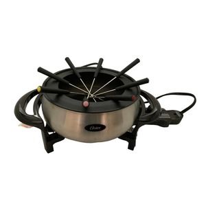 Oster 3 quart Electric Fondue Set with 8 forks; large capacity; non-stick